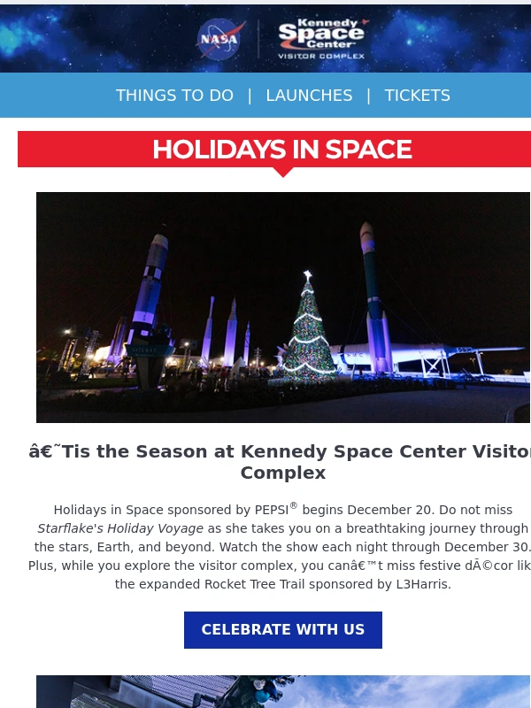 Kennedy Space Center - Join Us for Holidays in Space this Year