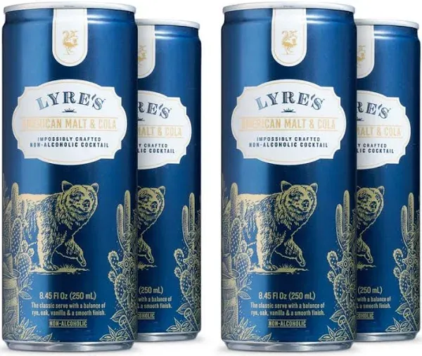 Lyre's American Malt & Cola Non-Alcoholic 4-Pack 4 x 250ml