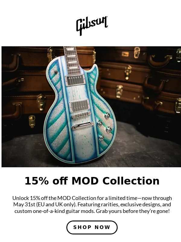 Gibson - Get 15% off MOD Collection guitars