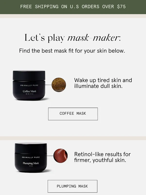Primally Pure - Final Hours: 20% off Face Masks + FREE Mask Brush