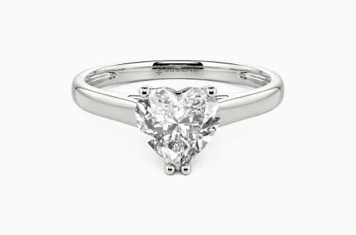 Love Story" 1ct Heart Cut Solitaire Engagement Ring