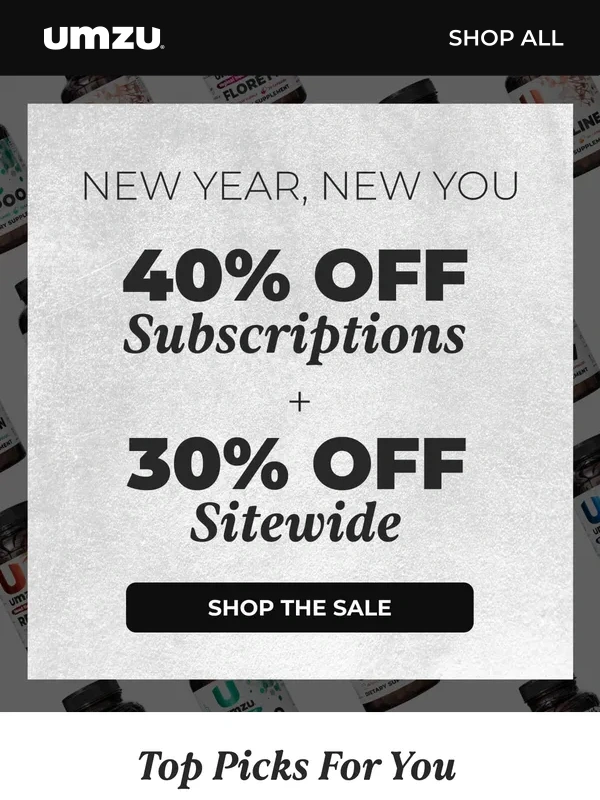 UMZU - 40% OFF Subscriptions + 30% OFF Sitewide