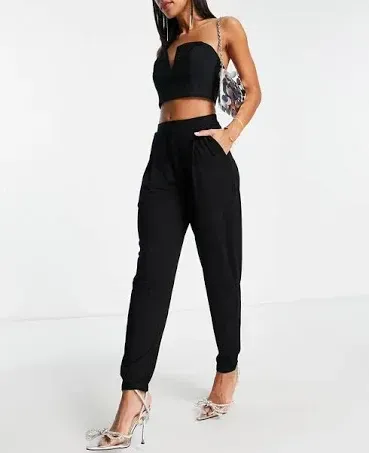 ASOS DESIGN ultimate jersey jogger trousers in black - BLACK