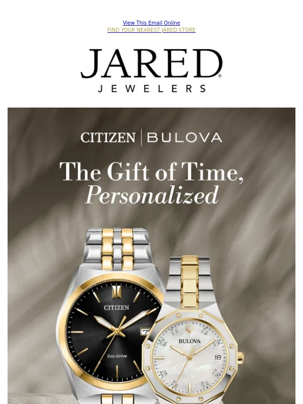 Jared Jewelers - The Gift of Time,Personalized