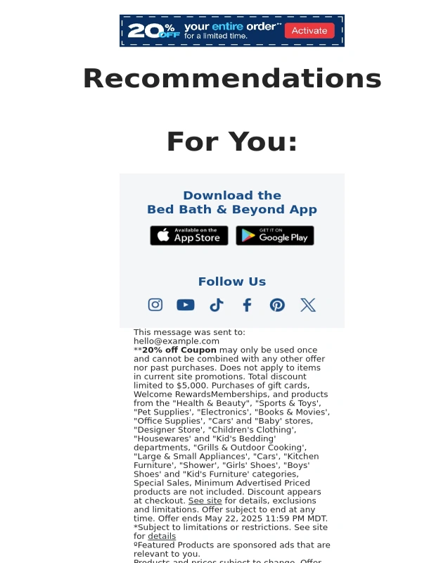 Bed Bath & Beyond - Bring the spa to your backyard ??