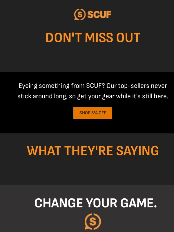 Scuf Gaming - Don't miss out – get your gear today