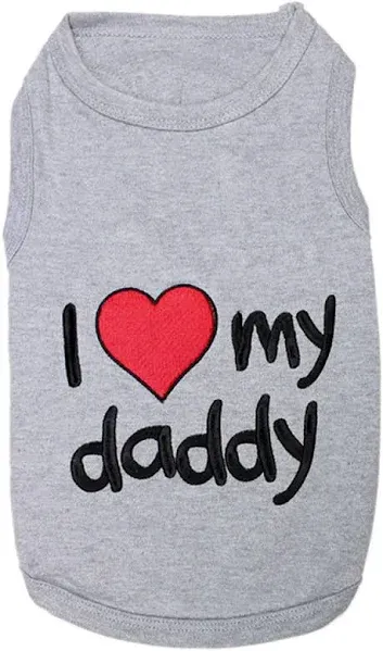Parisian Pet I Love Daddy Dog T-Shirt