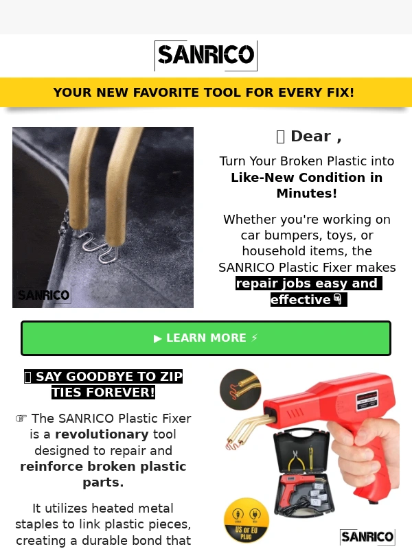 SANRICO - ? Effortless Plastic Repairs That Last ?