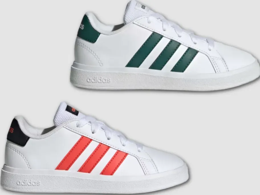 Adidas Grand Court Big Kids Lace-Up Shoes
