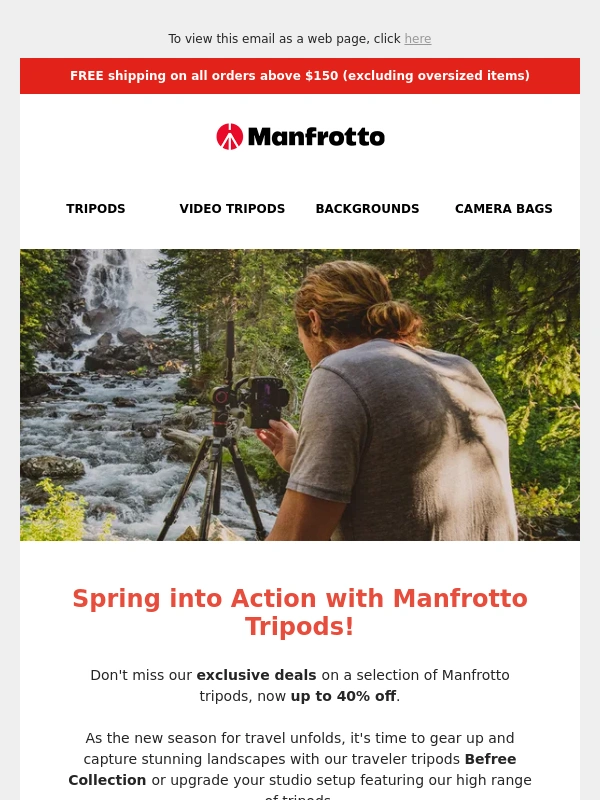Manfrotto - Manfrotto Spring Sales is now!