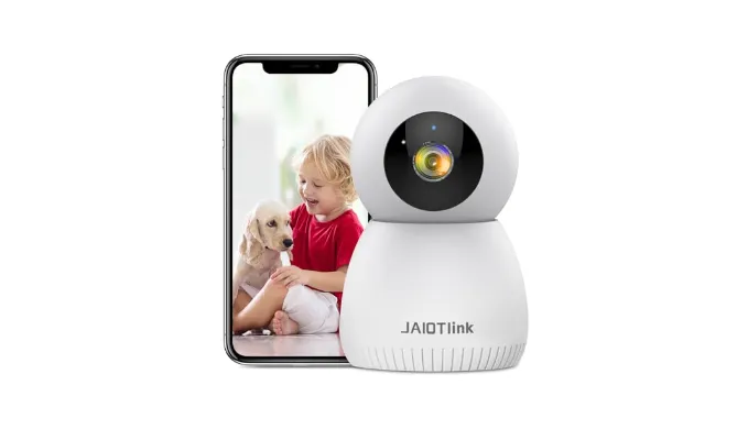 JAIOTlink 2K Indoor Camera for Home Security, 5G & 2.4G WiFi Baby/Dog/Pet Camera with Phone APP, 360° Pan&Tilt, Night Vision, Motion Detection, 2 Way Audio, SD or Cloud Storage, Work with Alexa