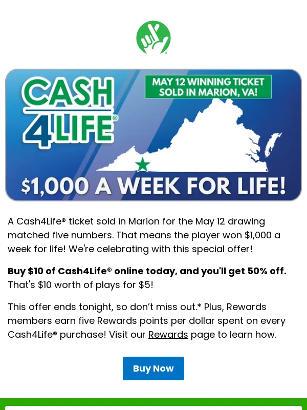 Valottery - A player wins big!