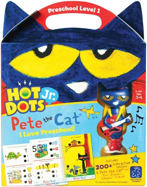 Educational Insights Hot Dots Jr. Pete the Cat I Love Preschool Set