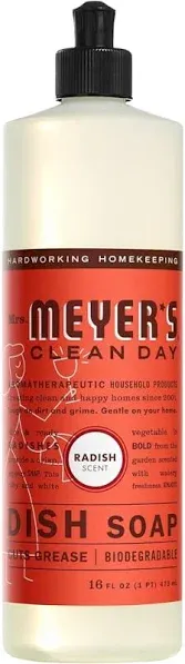 Mrs. Meyer's Clean Day Dish Soap Radish Scent 16 fl oz