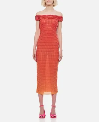 Self-Portrait  Strass Midi Dress