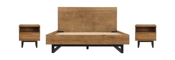 Armen Living Aldo Platform Bed Frame Bedroom Set