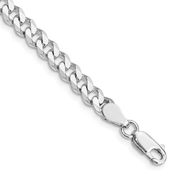 925 Sterling Silver Curb Chain Bracelet, 8 inch