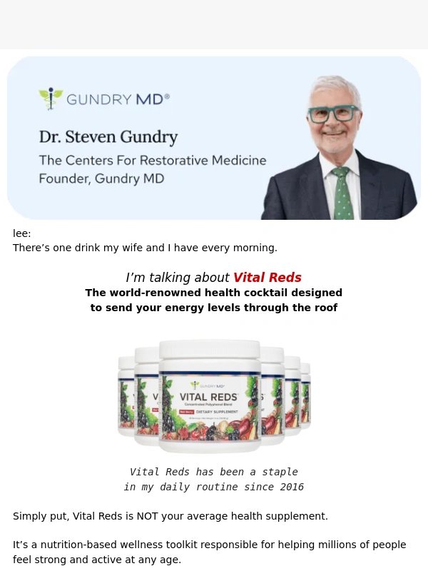 Gundry MD - Vital Reds → 57% OFF