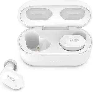 Belkin SoundForm Rise Wireless Earbuds w/ Wireless Charging Case (White) $19.79 + Free S&H w/ Prime or $35+