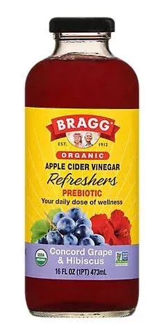 Bragg Organic Apple Cider Vinegar Refreshers Concord Grape & Hibiscus