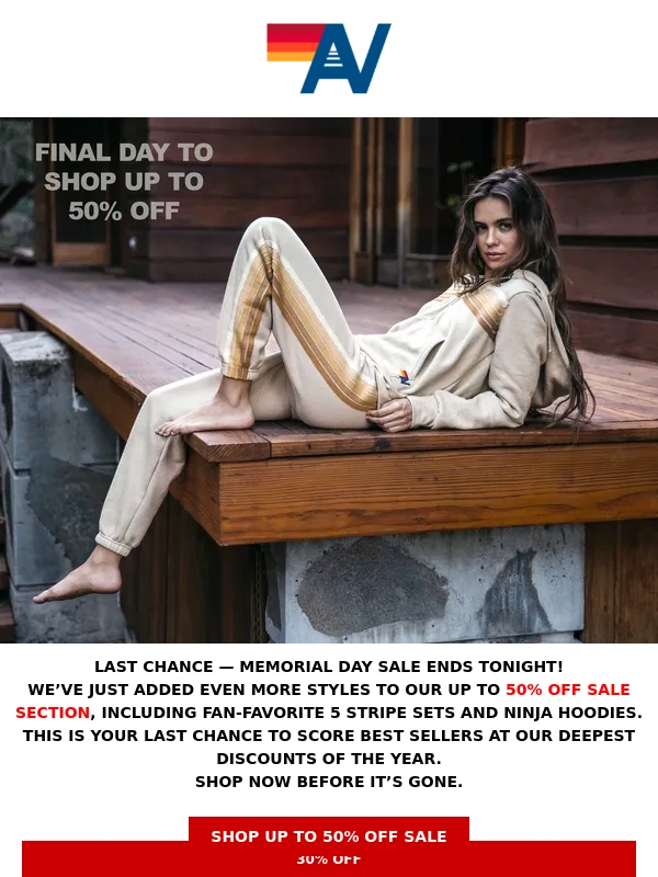 Aviator Nation - Final Day: New 5 Stripes Sets Added to Our Up to 50% Off Sale