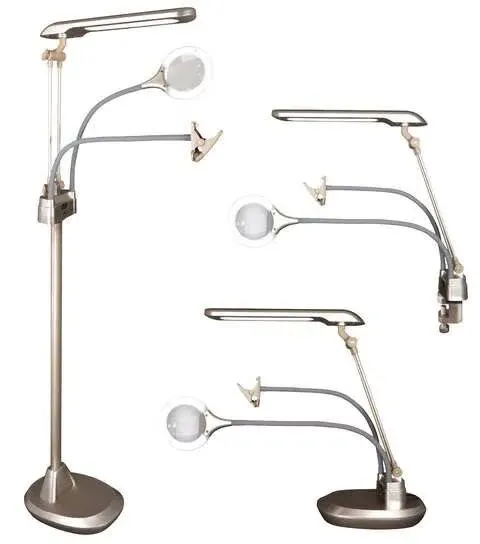 OttLite Adjustable Ultimate 3 in 1 LED Creative Station Lamp