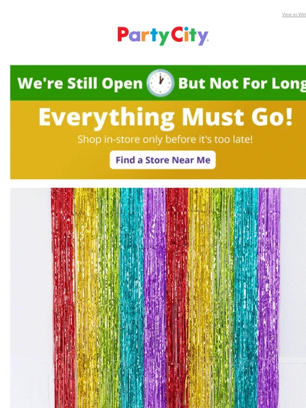 Party City - ? GO GO GO! Up to 75% OFF Storewide Only While Stock Lasts