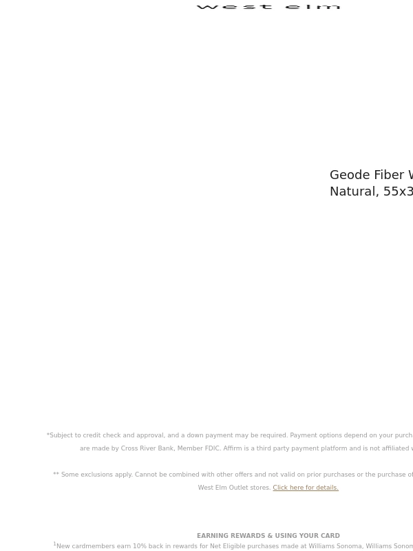 West Elm - Still thinking about our Geode Fiber Natural Dimensional Wall Art?