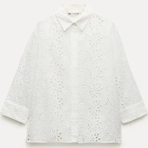 ZW COLLECTION EMBROIDERED POPLIN SHIRT