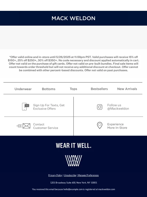 Mack Weldon - UNDERWEAR SALE: Up to 30% off all styles