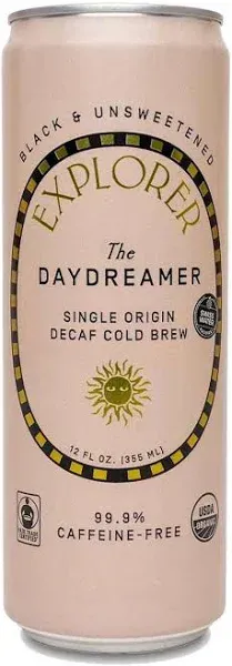 Explorer Cold Brew The Daydreamer Single Origin Decaf Cold Brew Coffee