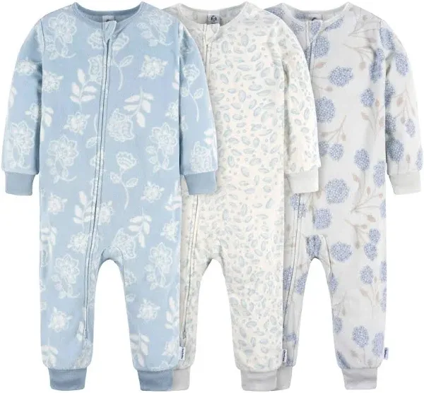 Gerber 3-Pack Baby & Baby Footless Fleece Pajamas
