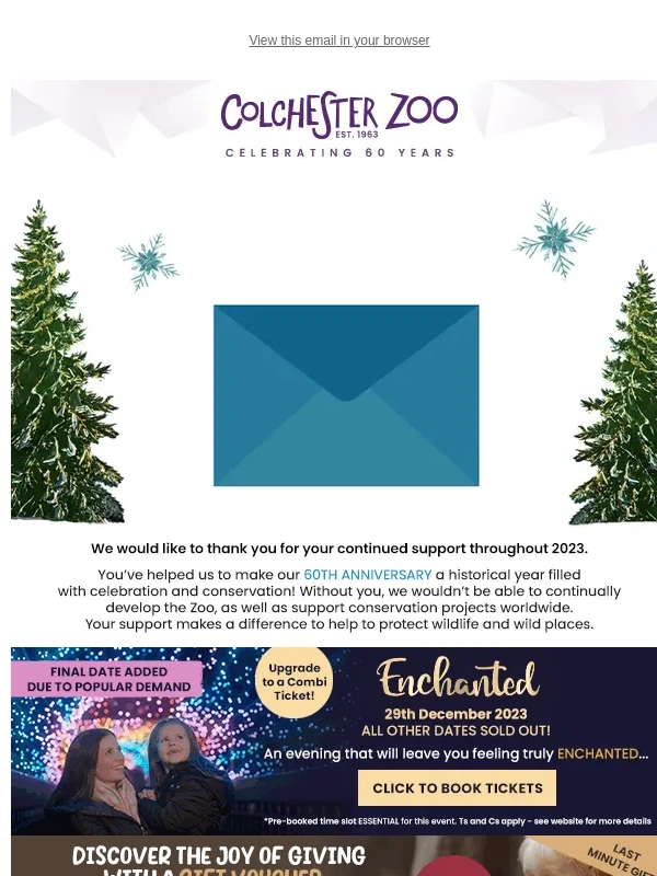 Colchester Zoo - Merry Christmas and a Happy New Year!