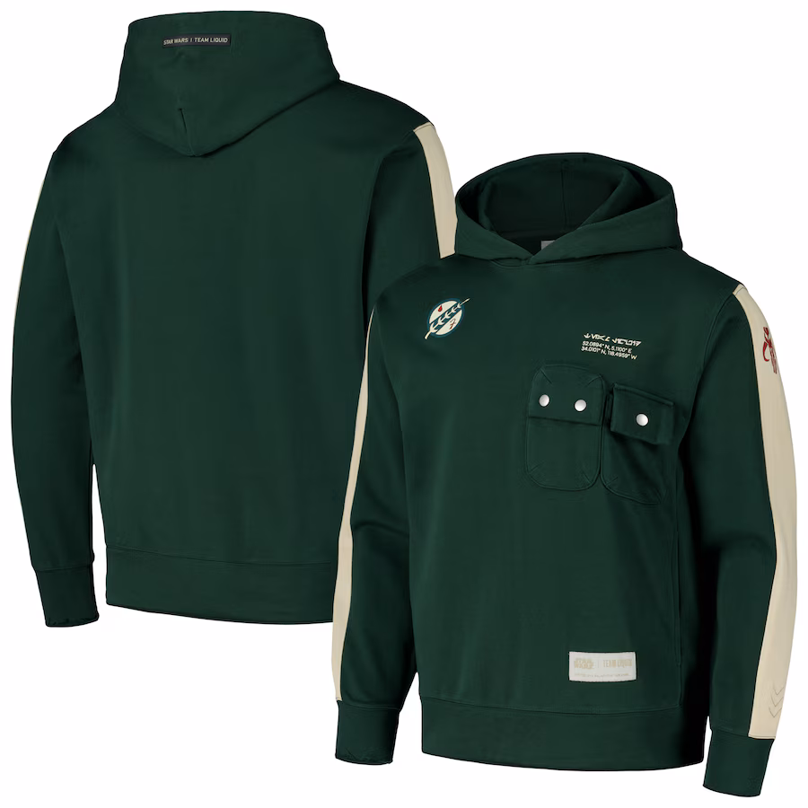 Star Wars Unisex Boba Fett Pullover Hoodie - Green