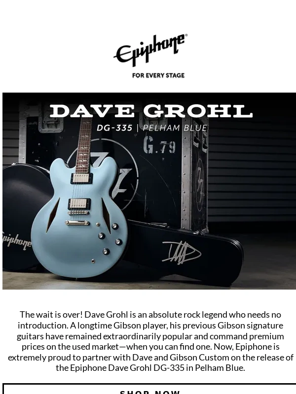 Epiphone - It’s Here: The Dave Grohl DG-335
