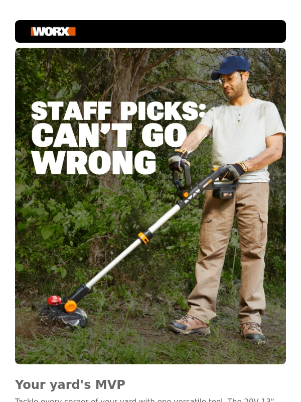 Worx - Your all-in-one yard hero—Bonus battery included
