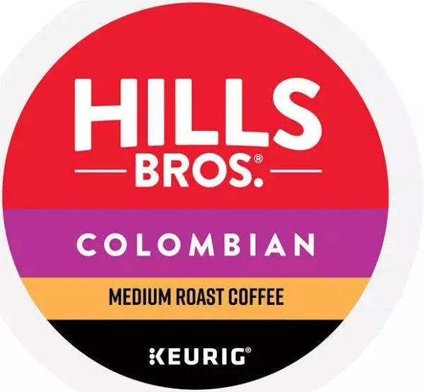 Hills Bros. 100% Colombian Medium Roast Coffee Single Serve Pods