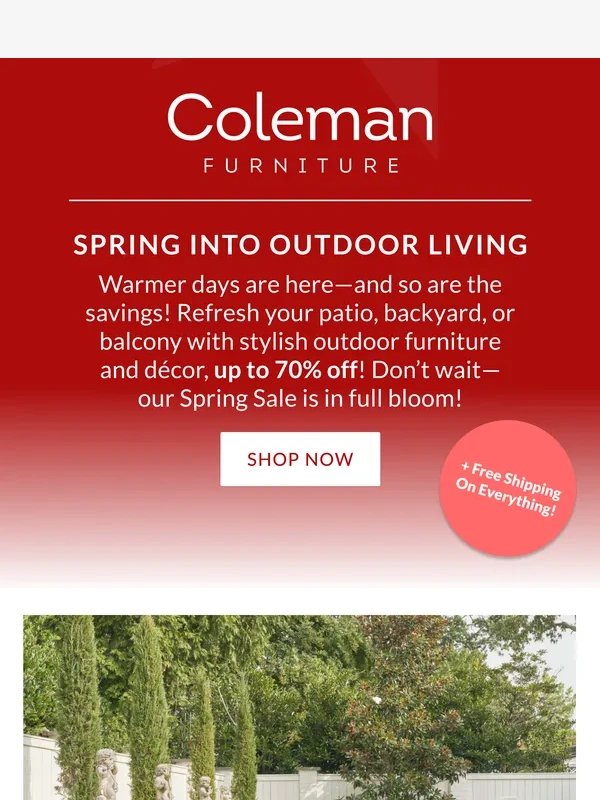 Coleman Furniture - Sunshine,Style & 70% Off ☀️