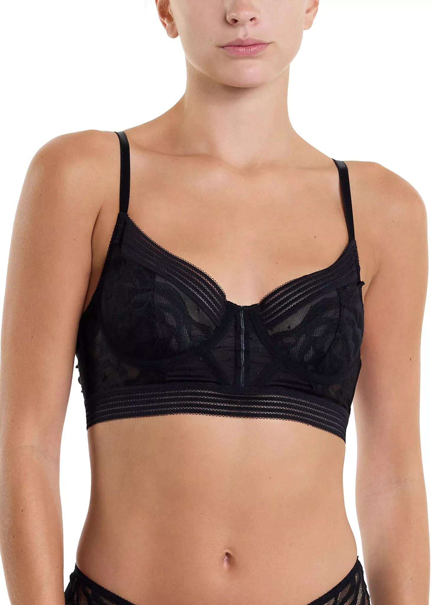 Hanky Panky Women's &oh Glamorous Grunge Longline Underwire Bra - Black, S