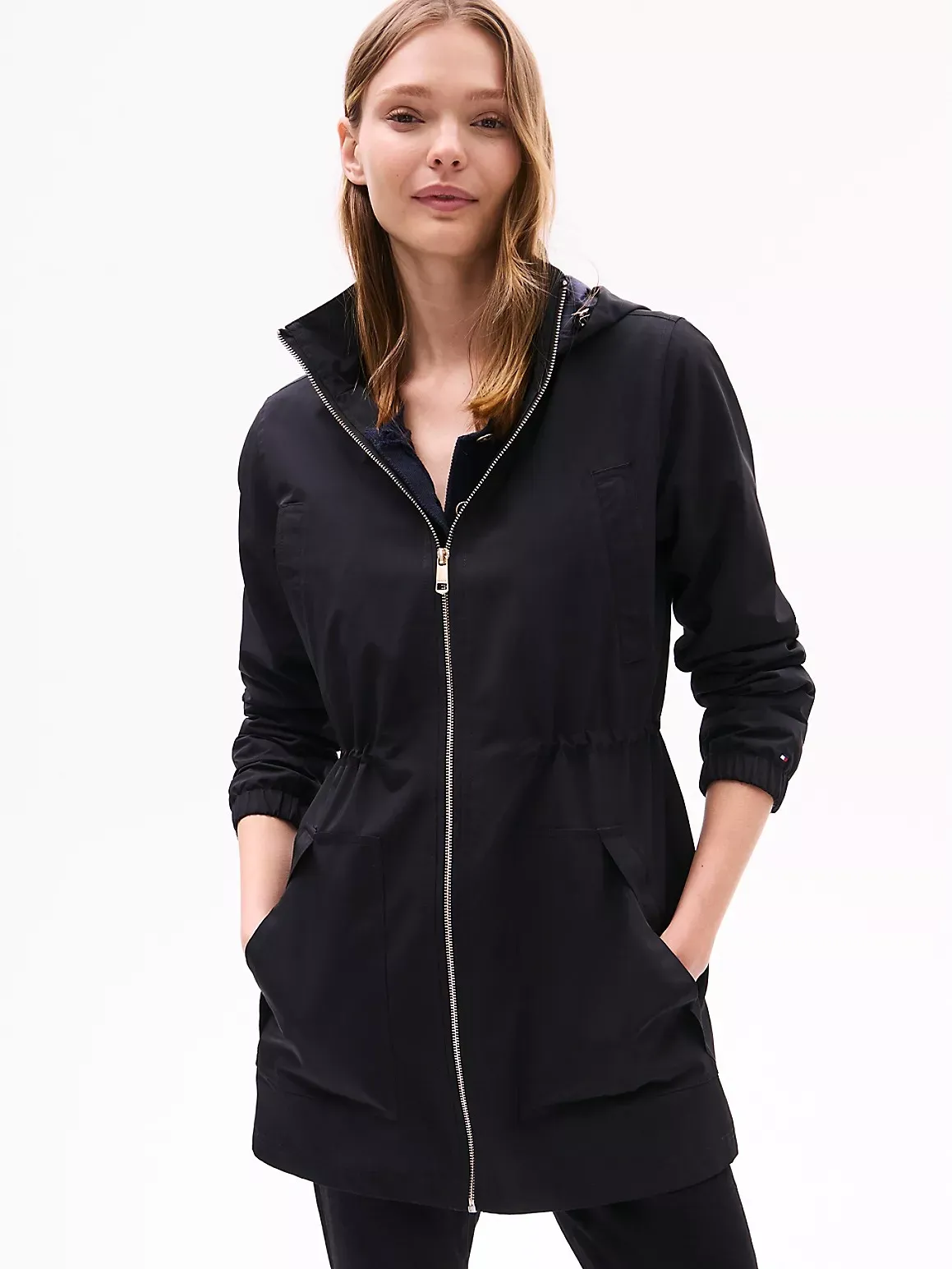 Tommy Hilfiger Women's Lightweight Hooded Jacket - Black - L