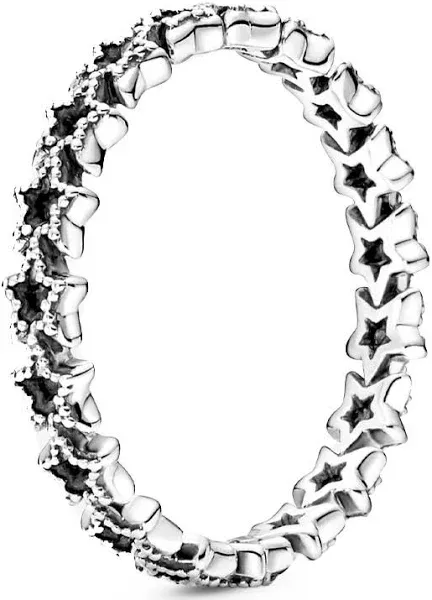 Pandora Sterling Silver Band of Asymmetric Stars Ring