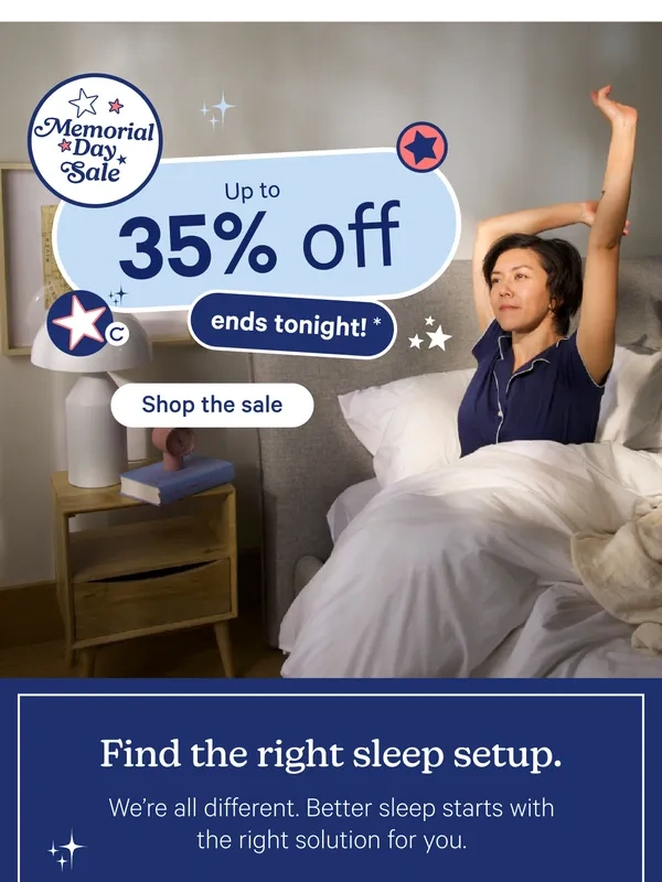 Casper - Up to 35% OFF ends tonight! ⏰