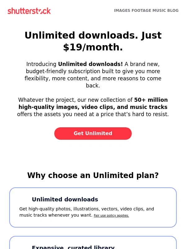 Shutterstock - Exclusive offer: Early access to Unlimited downloads ?
