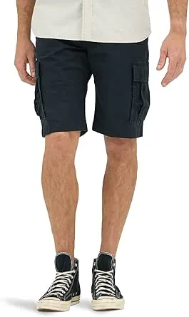 Lee Mens Extreme Motion Carolina Cargo Short, Black Ripstop