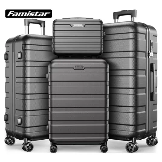 Famistar 4-piece hardside luggage set with TSA lock
