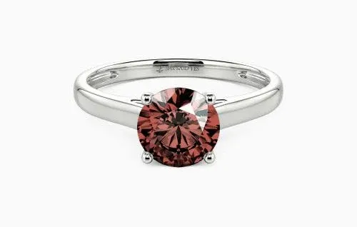 Love Story" 0.8ct Round Cut Solitaire Engagement Ring