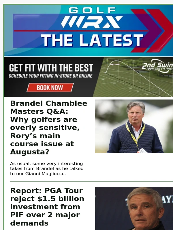 GolfWRX - Chamblee: Why golfers are oversensitive | PGA Tour rejects PIF investment offer