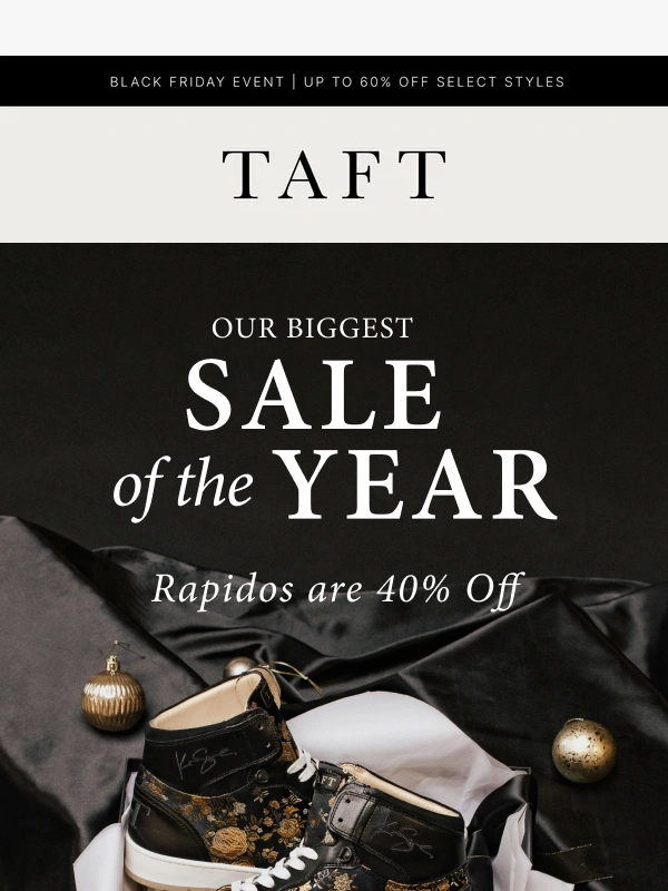 Taft - Step into 40% Off Rapido Sneakers this Black Friday