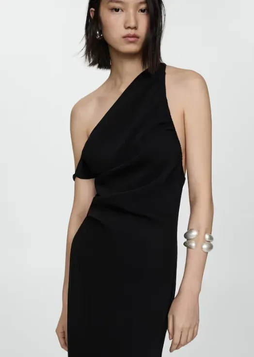 Asymmetric Neckline Dress