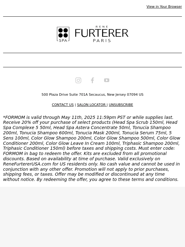 Rene Furterer - Stylist Picks: 20% Off
